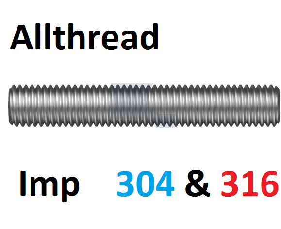 Imperial Stainless Steel Threaded Rod All Thread